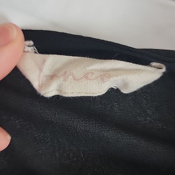 Fanco chic chiffon blouse in black Size S - Picture 6 of 8